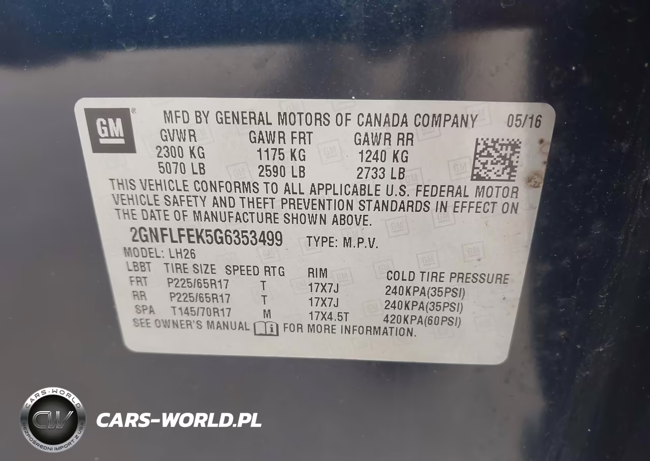 2016 Chevrolet Equinox Lt VIN:2GNFLFEK5G6353499 - 9