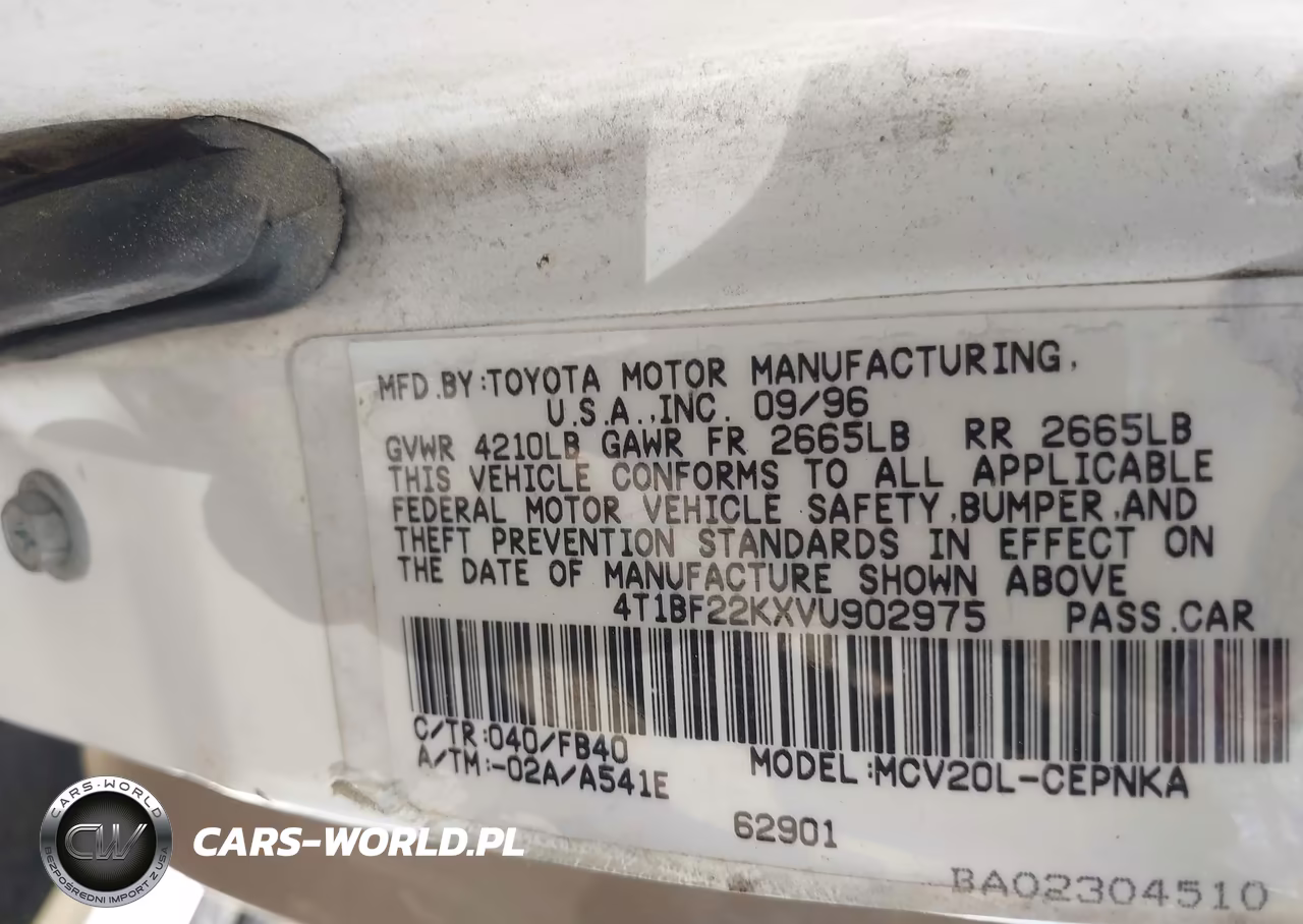 1997 Toyota Camry Le V6 VIN:4T1BF22KXVU902975 - 9