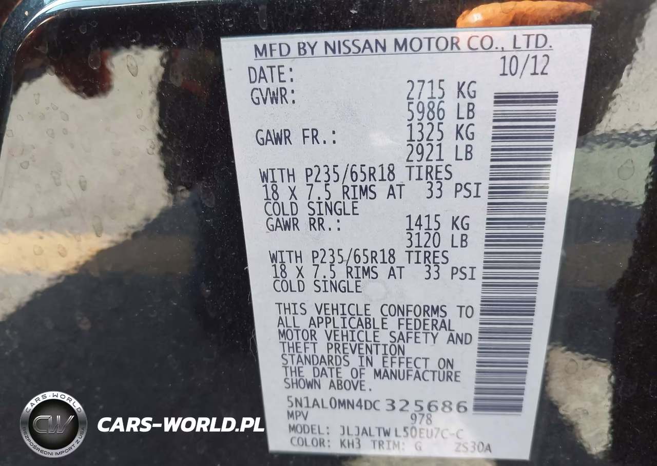 2013 Infiniti Jx35 VIN:5N1AL0MN4DC325686 - 9