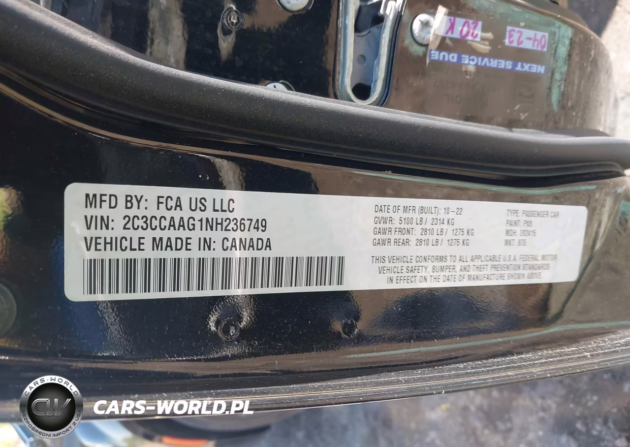 2022 Chrysler 300 Touring VIN:2C3CCAAG1NH236749 - 9