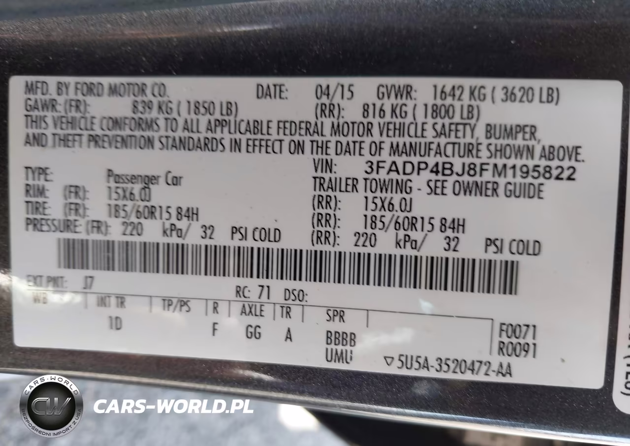 2015 Ford Fiesta Se VIN:3FADP4BJ8FM195822 - 9