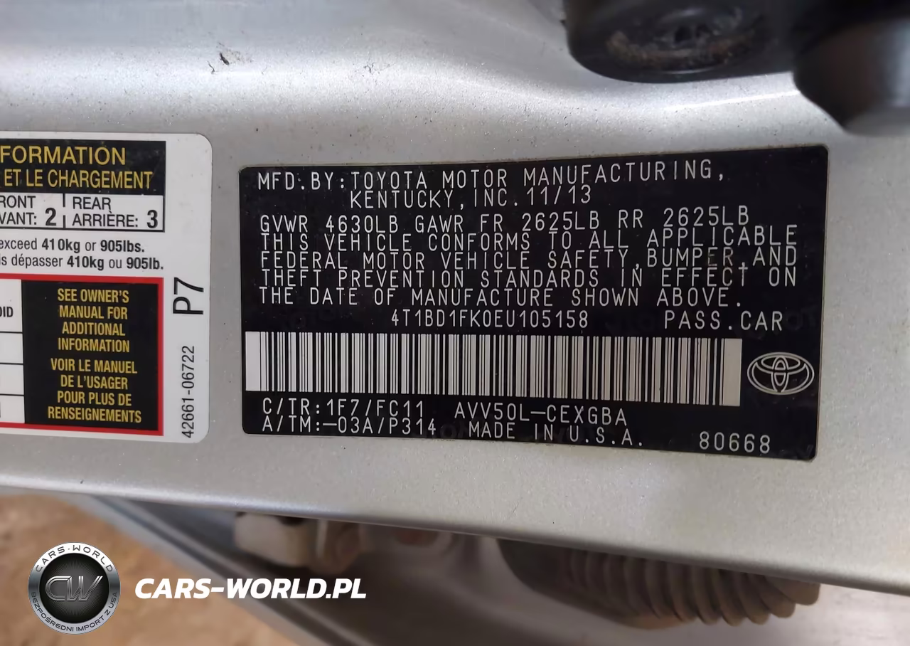 2014 Toyota Camry Hybrid Xle VIN:4T1BD1FK0EU105158 - 9