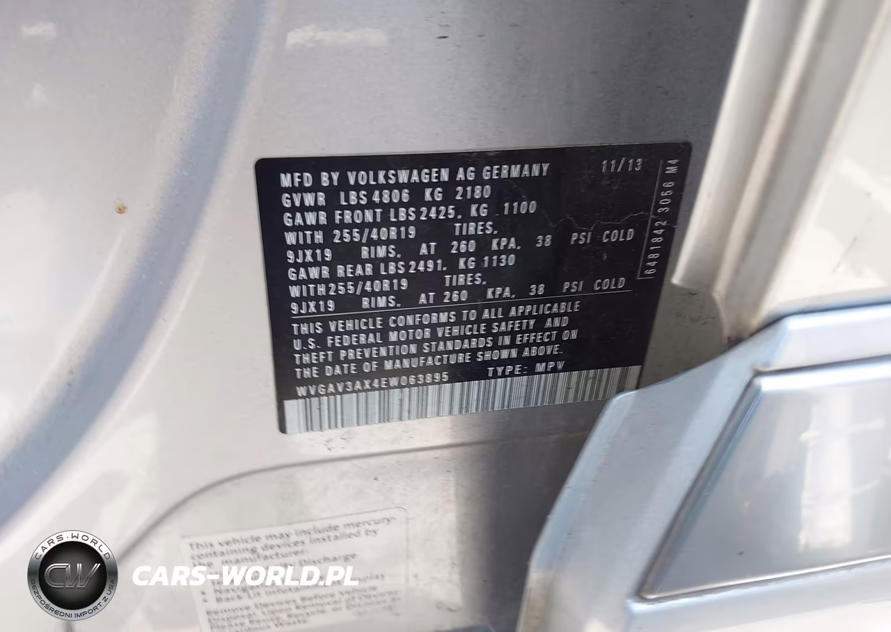 2014 Volkswagen Tiguan R-Line VIN:WVGAV3AX4EW063895 - 9
