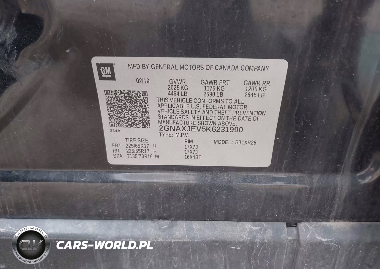 2019 Chevrolet Equinox Lt VIN:2GNAXJEV5K6231990 - 9