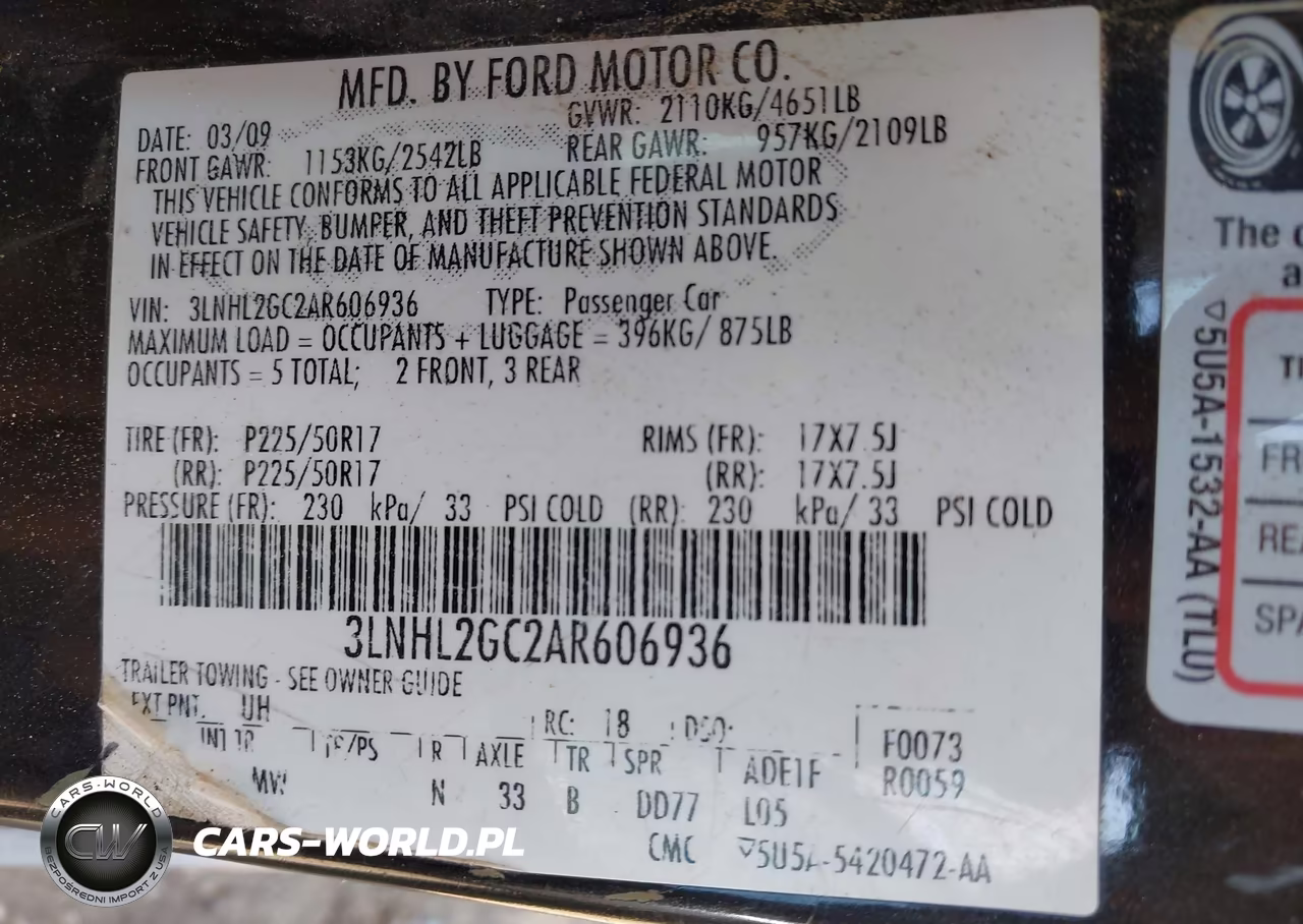 2010 Lincoln Mkz VIN:3LNHL2GC2AR606936 - 9