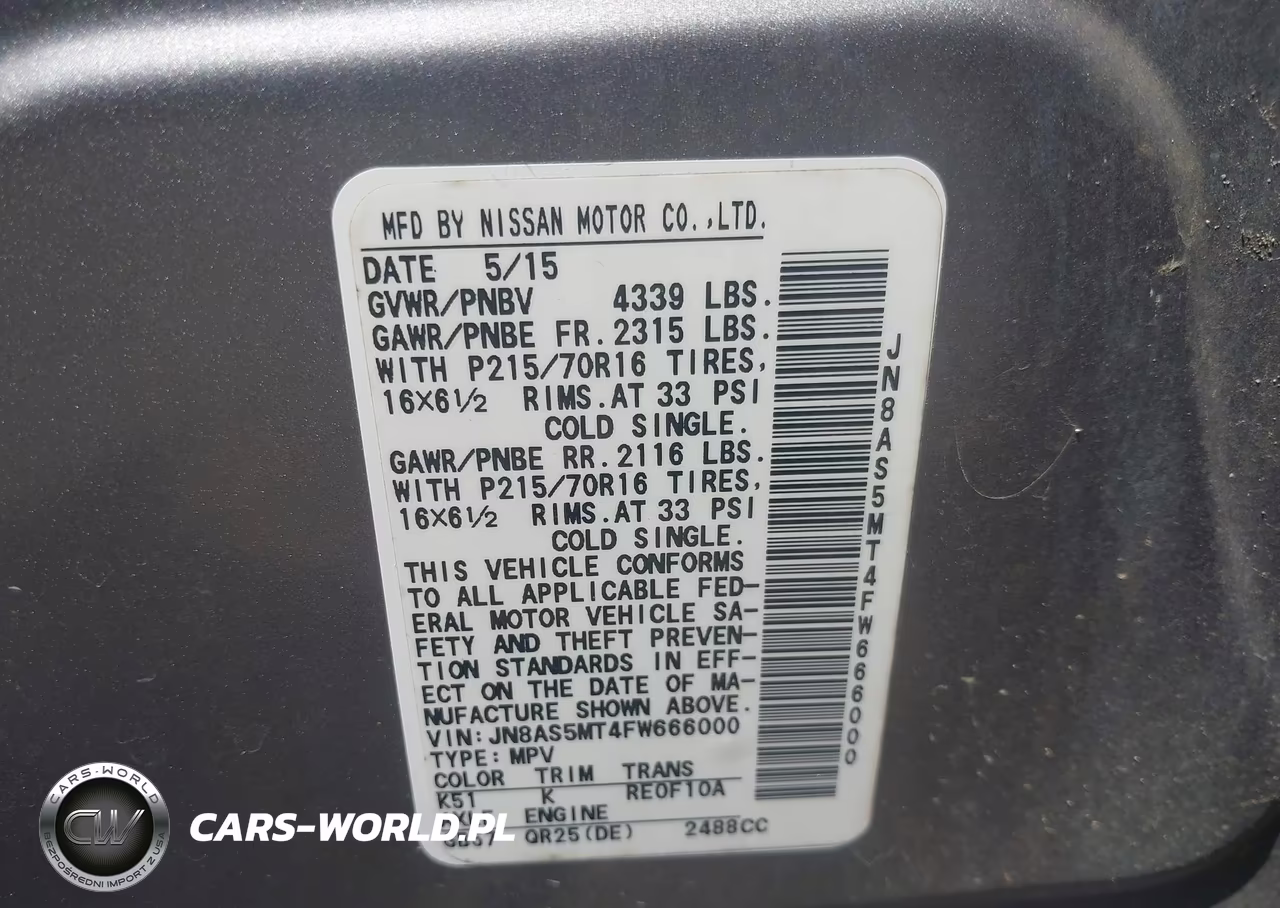 2015 Nissan Rogue Select S VIN:JN8AS5MT4FW666000 - 9