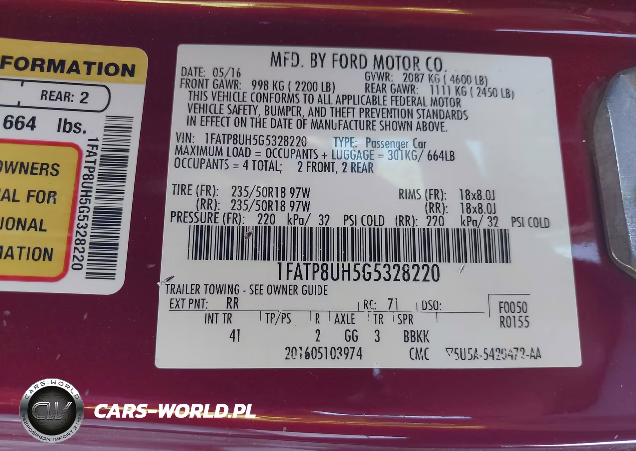 2016 Ford Mustang Ecoboost Premium VIN:1FATP8UH5G5328220 - 9