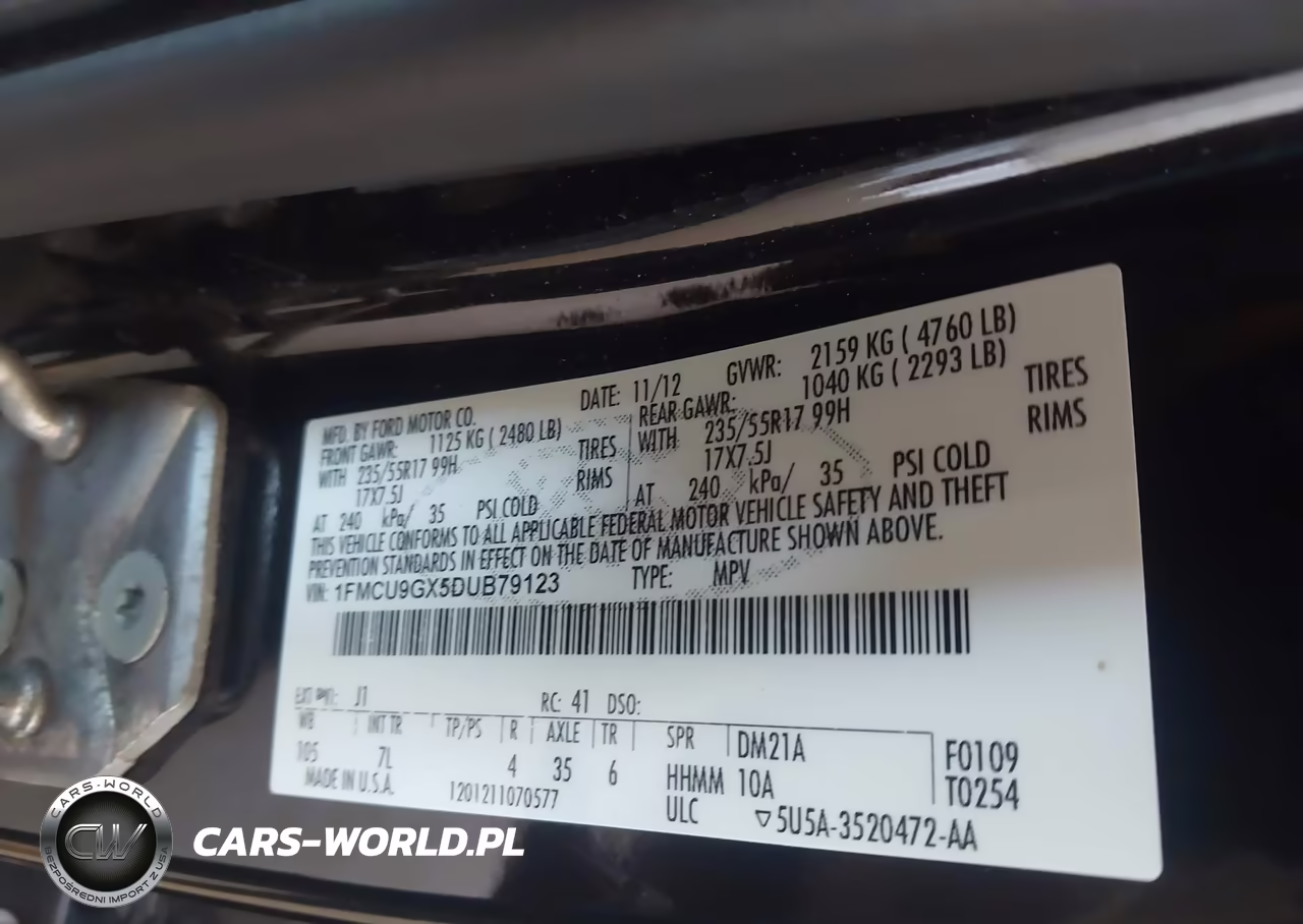 2013 Ford Escape Se VIN:1FMCU9GX5DUB79123 - 9