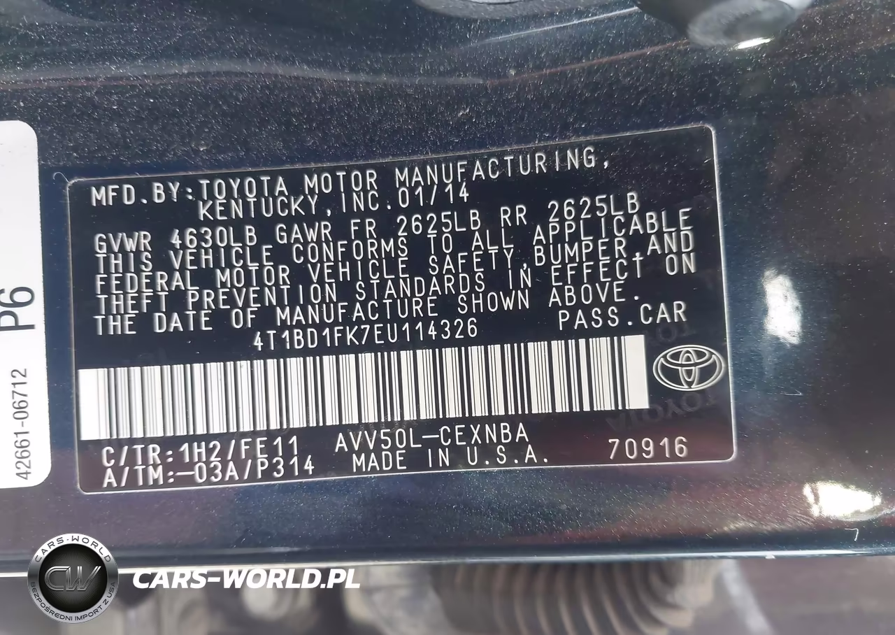 2014 Toyota Camry Hybrid Le VIN:4T1BD1FK7EU114326 - 9