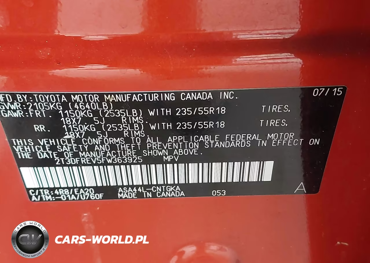 2015 Toyota Rav4 Limited VIN:2T3DFREV5FW363925 - 9