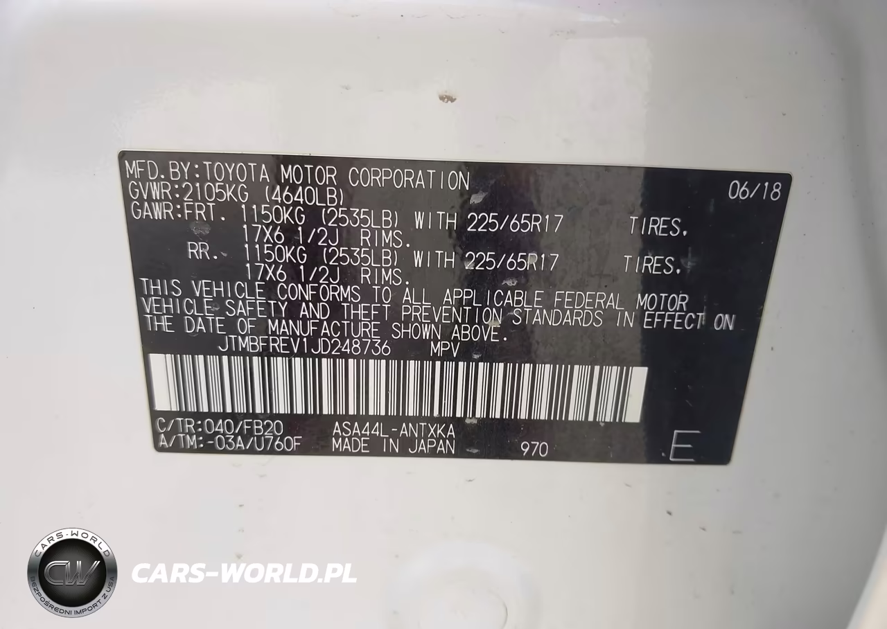 2018 Toyota Rav4 Le VIN:JTMBFREV1JD248736 - 9