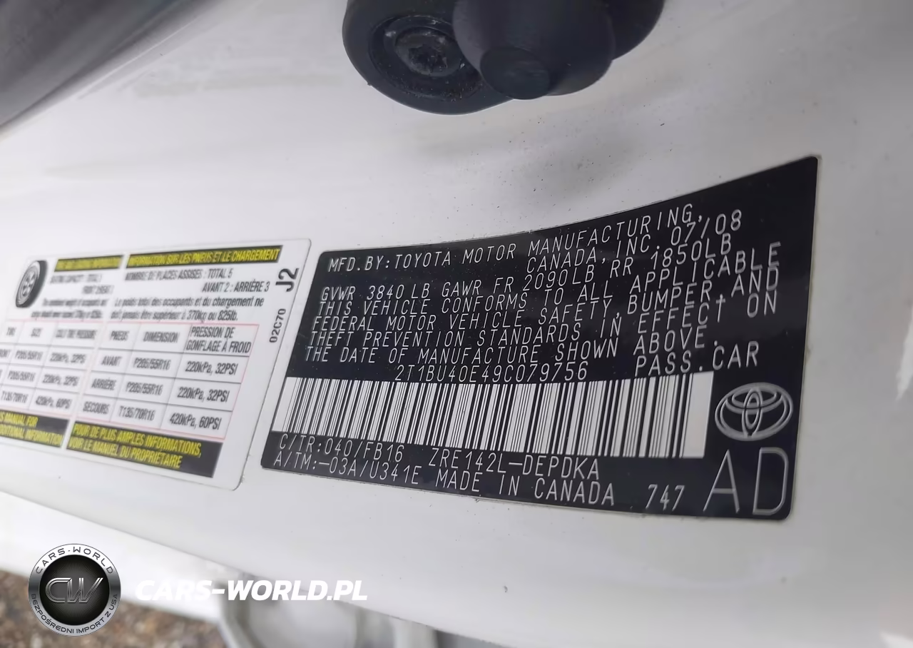 2009 Toyota Corolla Le VIN:2T1BU40E49C079756 - 9