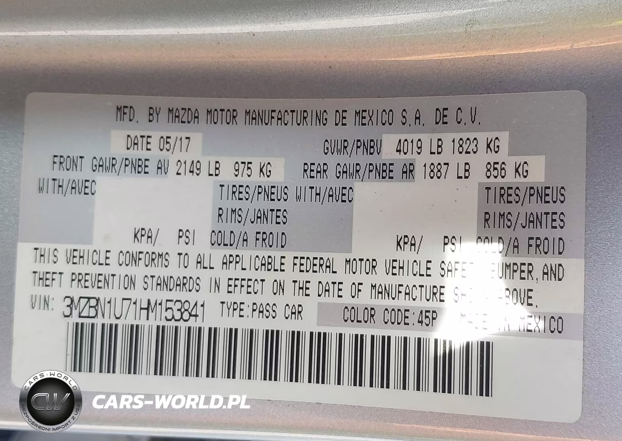 2017 Mazda Mazda3 Sport VIN:3MZBN1U71HM153841 - 9