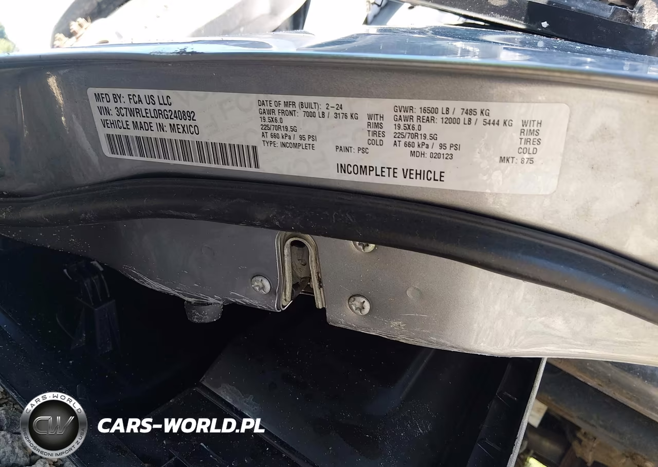 2024 Ram 4500 Chassis Tradesman-Slt-Laramie-Limited VIN:3C7WRLEL0RG240892 - 9