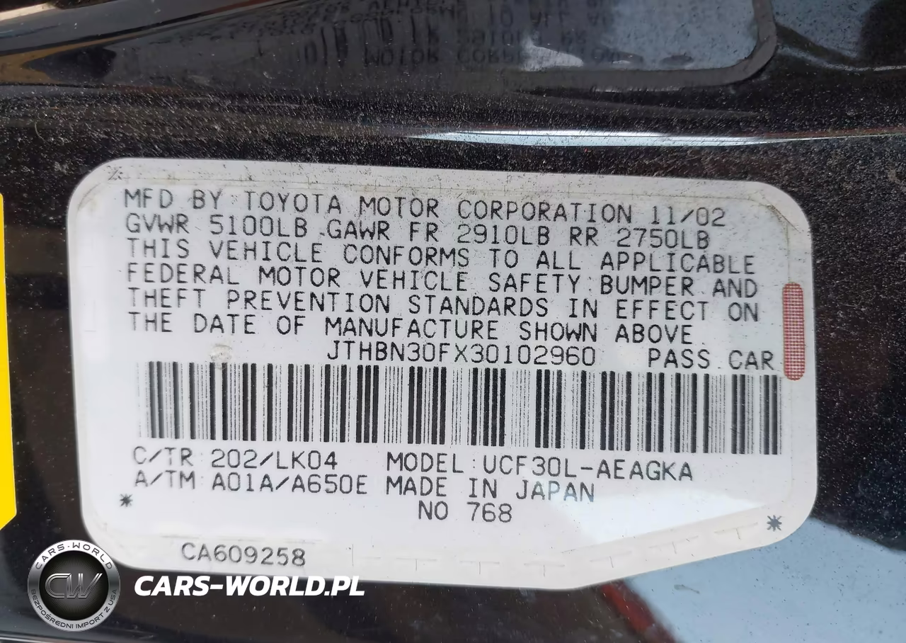 2003 Lexus Ls 430 VIN:JTHBN30FX30102960 - 9