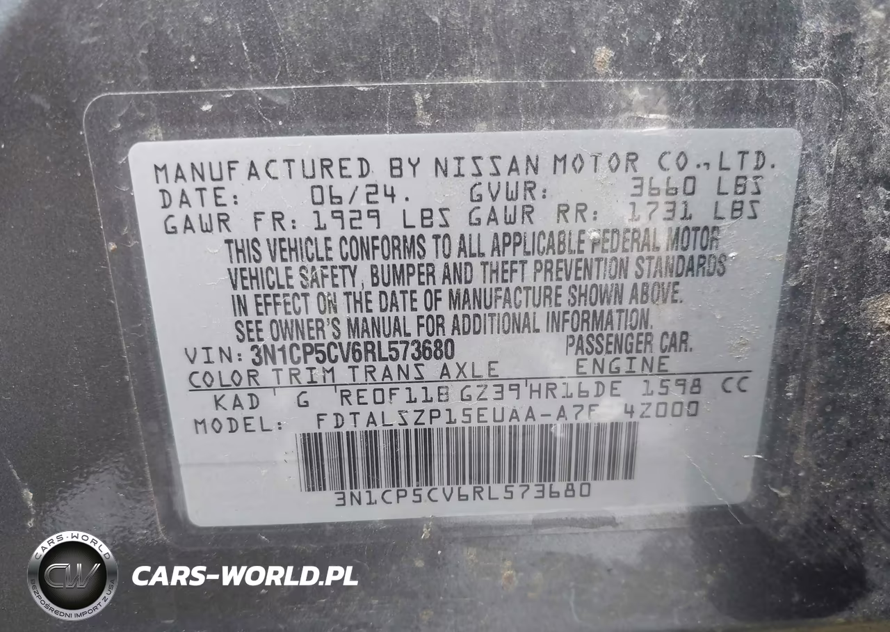 2024 Nissan Kicks Sv Xtronic Cvt VIN:3N1CP5CV6RL573680 - 9