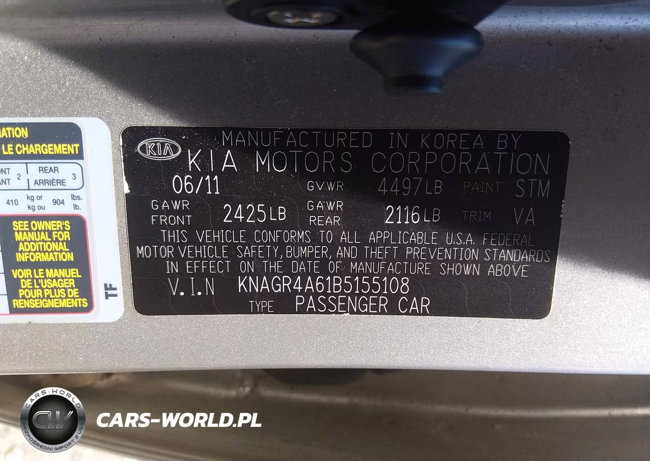 2011 Kia Optima Sx VIN:KNAGR4A61B5155108 - 9