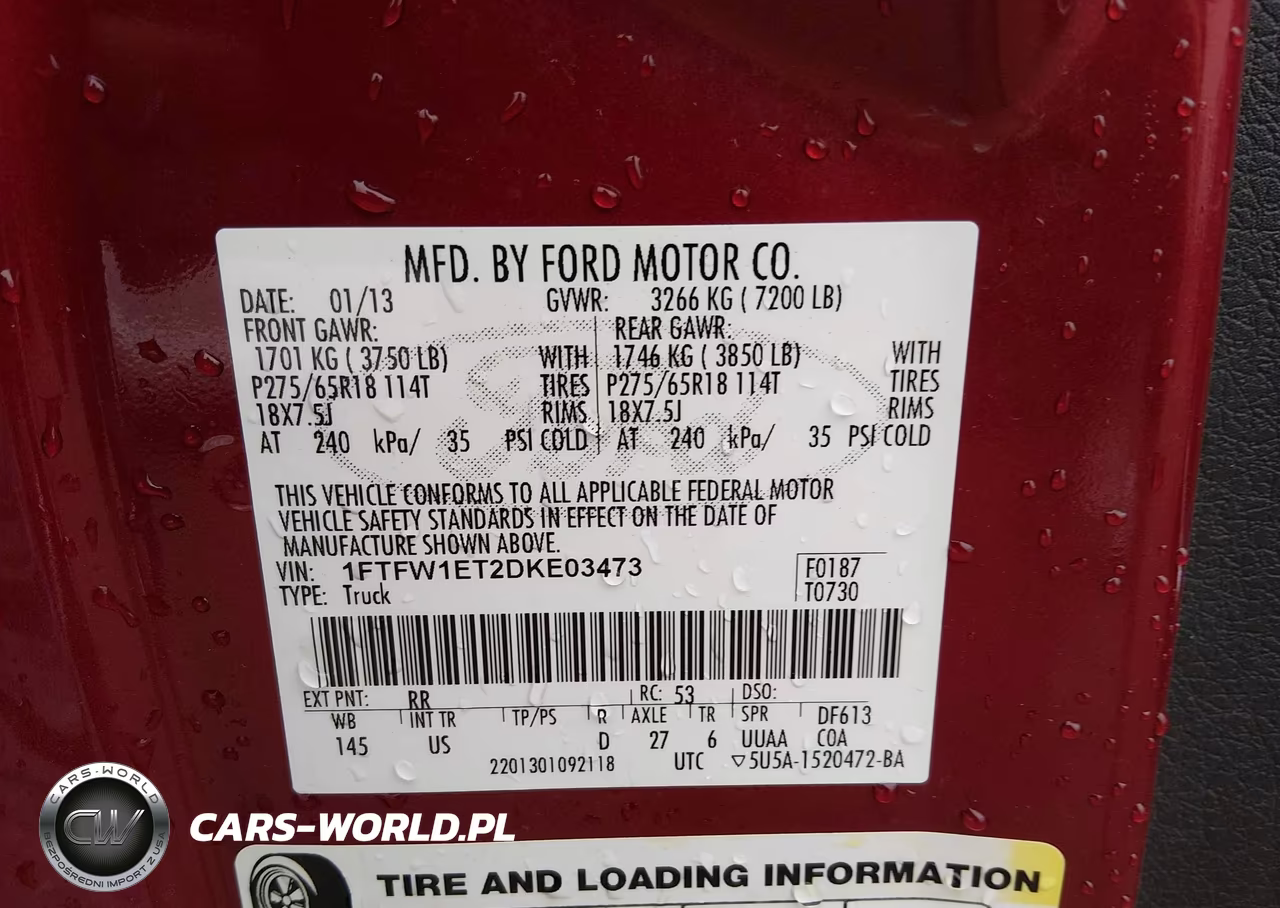 2013 Ford F-150 Xlt VIN:1FTFW1ET2DKE03473 - 9