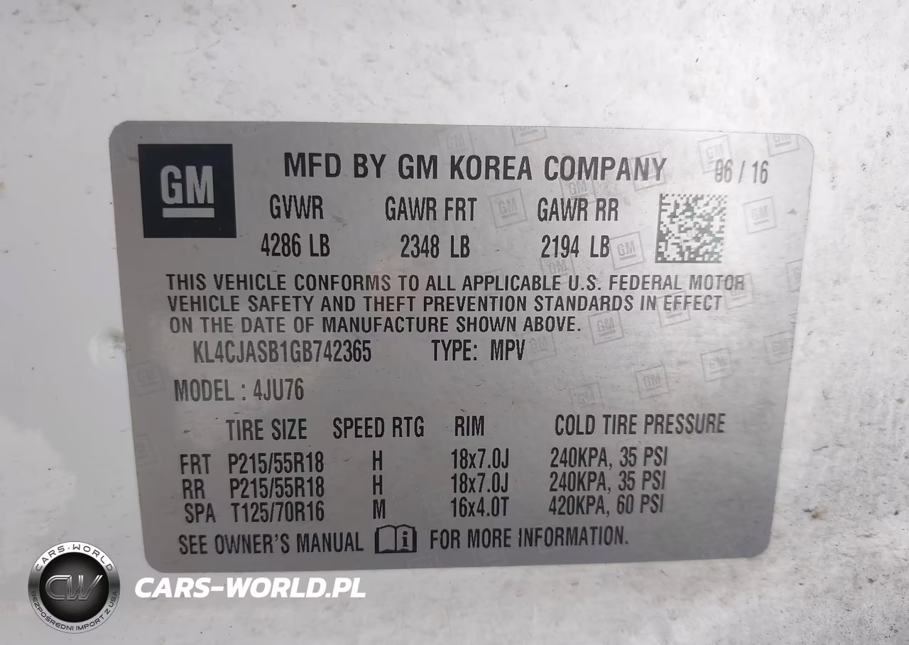 2016 Buick Encore VIN:KL4CJASB1GB742365 - 9
