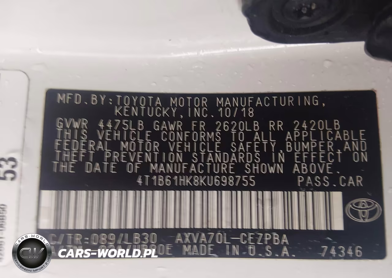 2019 Toyota Camry Xse VIN:4T1B61HK8KU698755 - 9