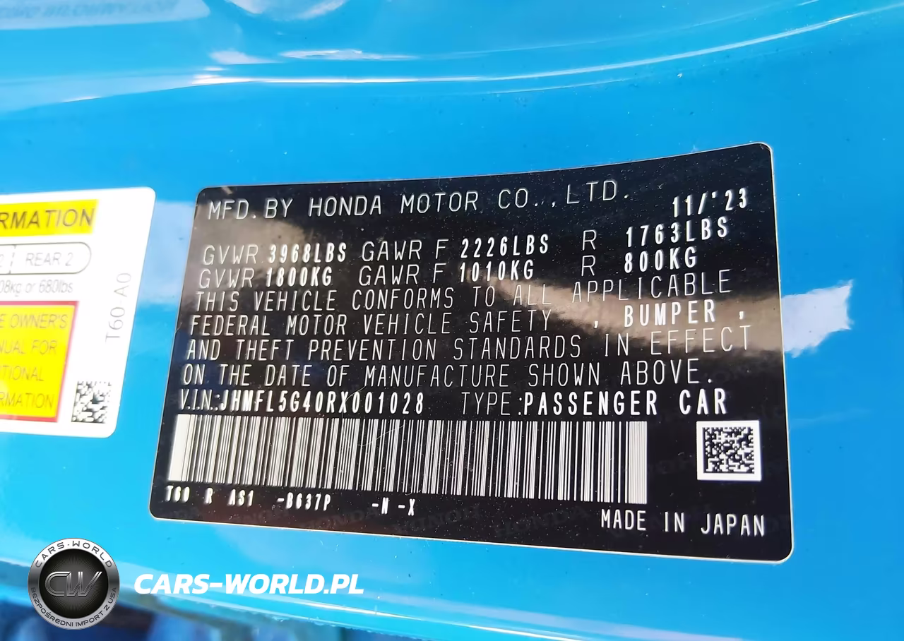 2024 Honda Civic Type R VIN:JHMFL5G40RX001028 - 9