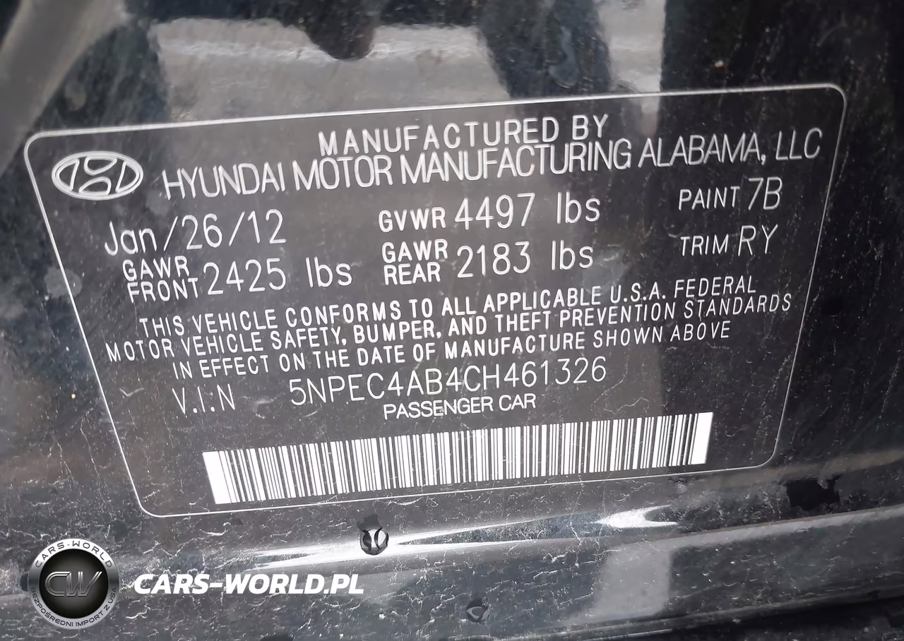 2012 Hyundai Sonata Limited 2.0T VIN:5NPEC4AB4CH461326 - 9