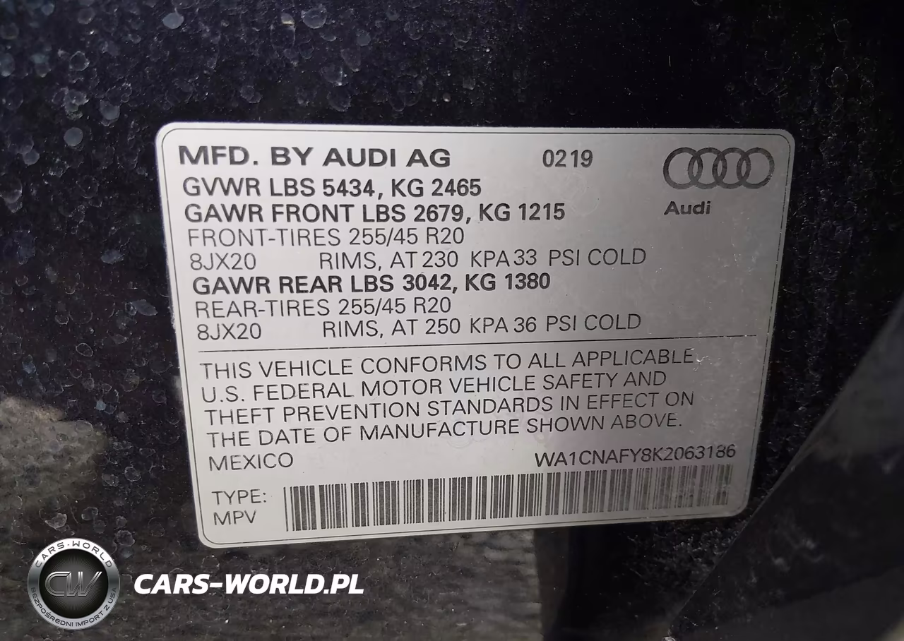 2019 Audi Q5 45 Premium VIN:WA1CNAFY8K2063186 - 9