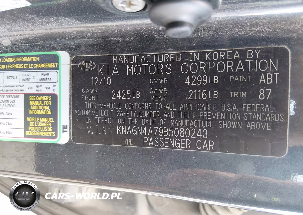 2011 Kia Optima Ex VIN:KNAGN4A79B5080243 - 9
