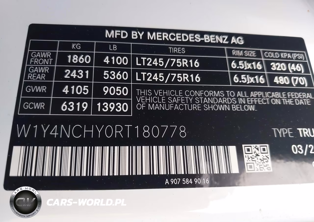 2024 Mercedes-Benz Sprinter 2500 High Roof 4-Cyl Diesel Ho VIN:W1Y4NCHY0RT180778 - 9