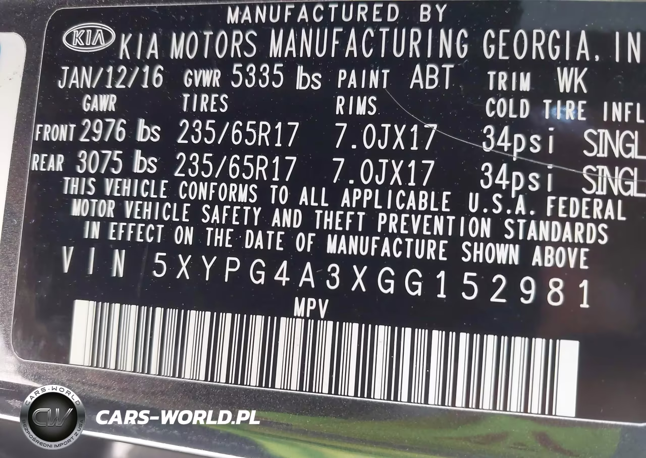 2016 Kia Sorento 2.4L Lx VIN:5XYPG4A3XGG152981 - 9