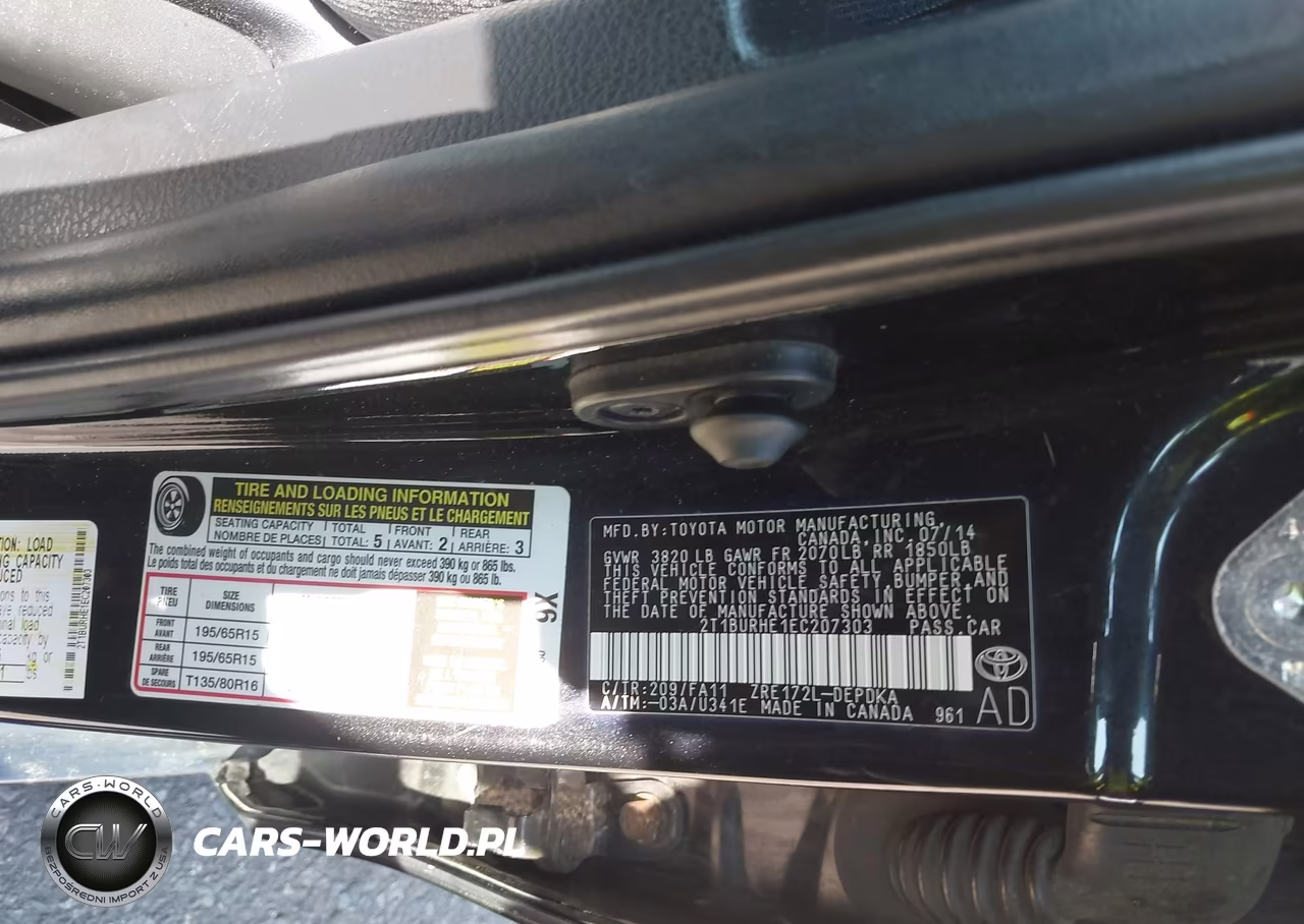 2014 Toyota Corolla L VIN:2T1BURHE1EC207303 - 9