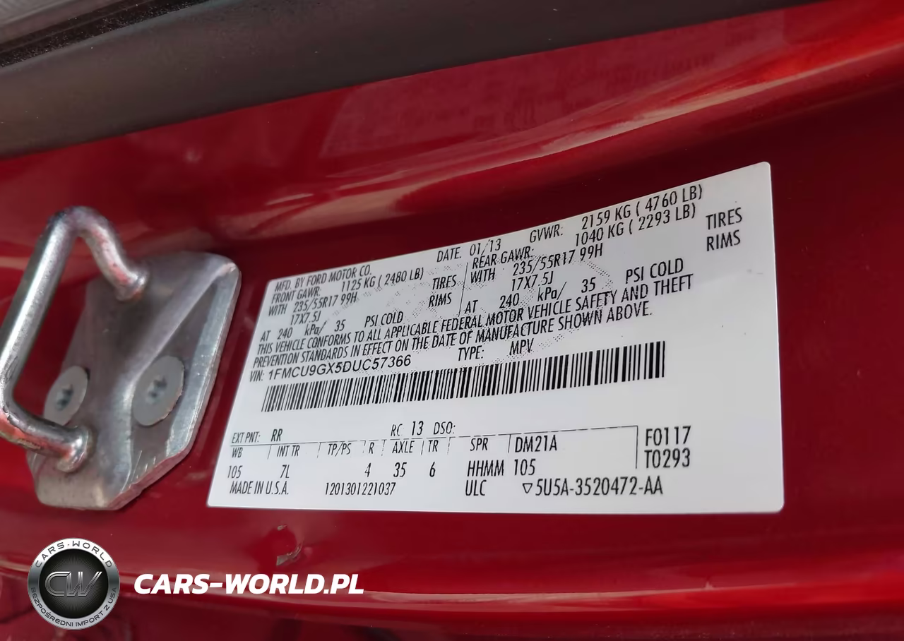 2013 Ford Escape Se VIN:1FMCU9GX5DUC57366 - 9