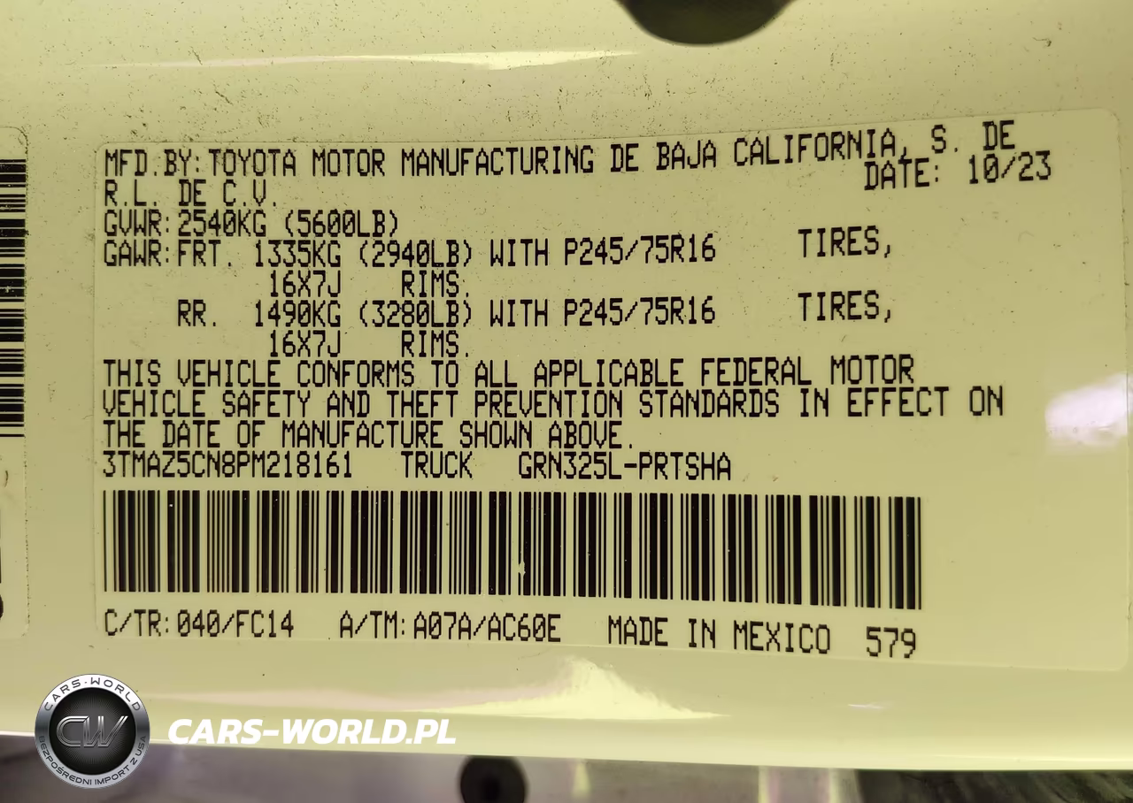 2023 Toyota Tacoma Sr5 V6 VIN:3TMAZ5CN8PM218161 - 9