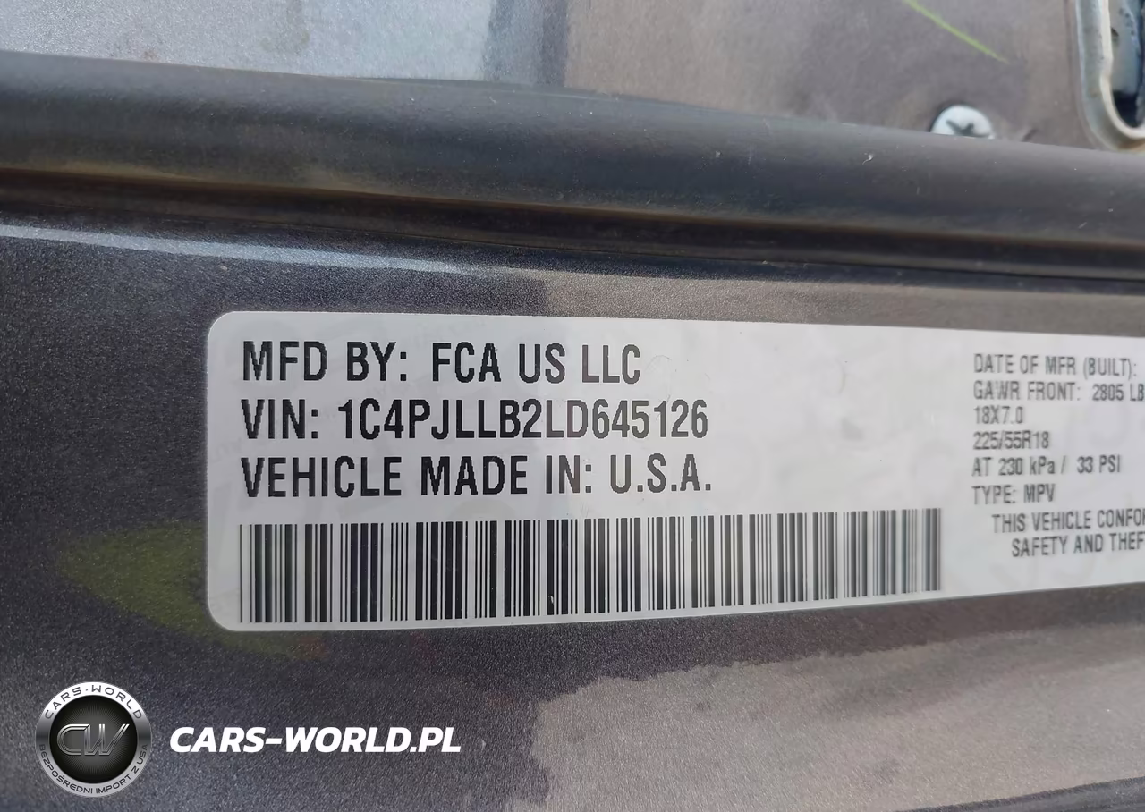 2020 Jeep Cherokee Altitude Fwd VIN:1C4PJLLB2LD645126 - 9