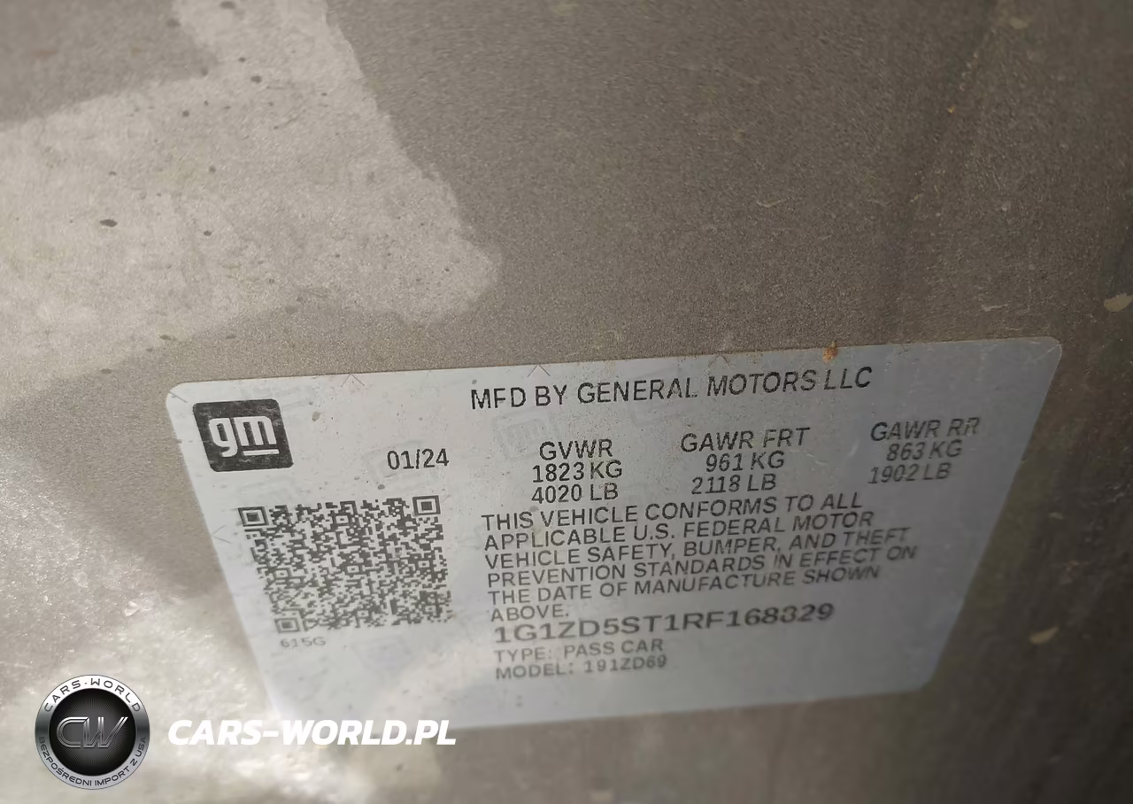 2024 Chevrolet Malibu Fwd 1Lt VIN:1G1ZD5ST1RF168829 - 9