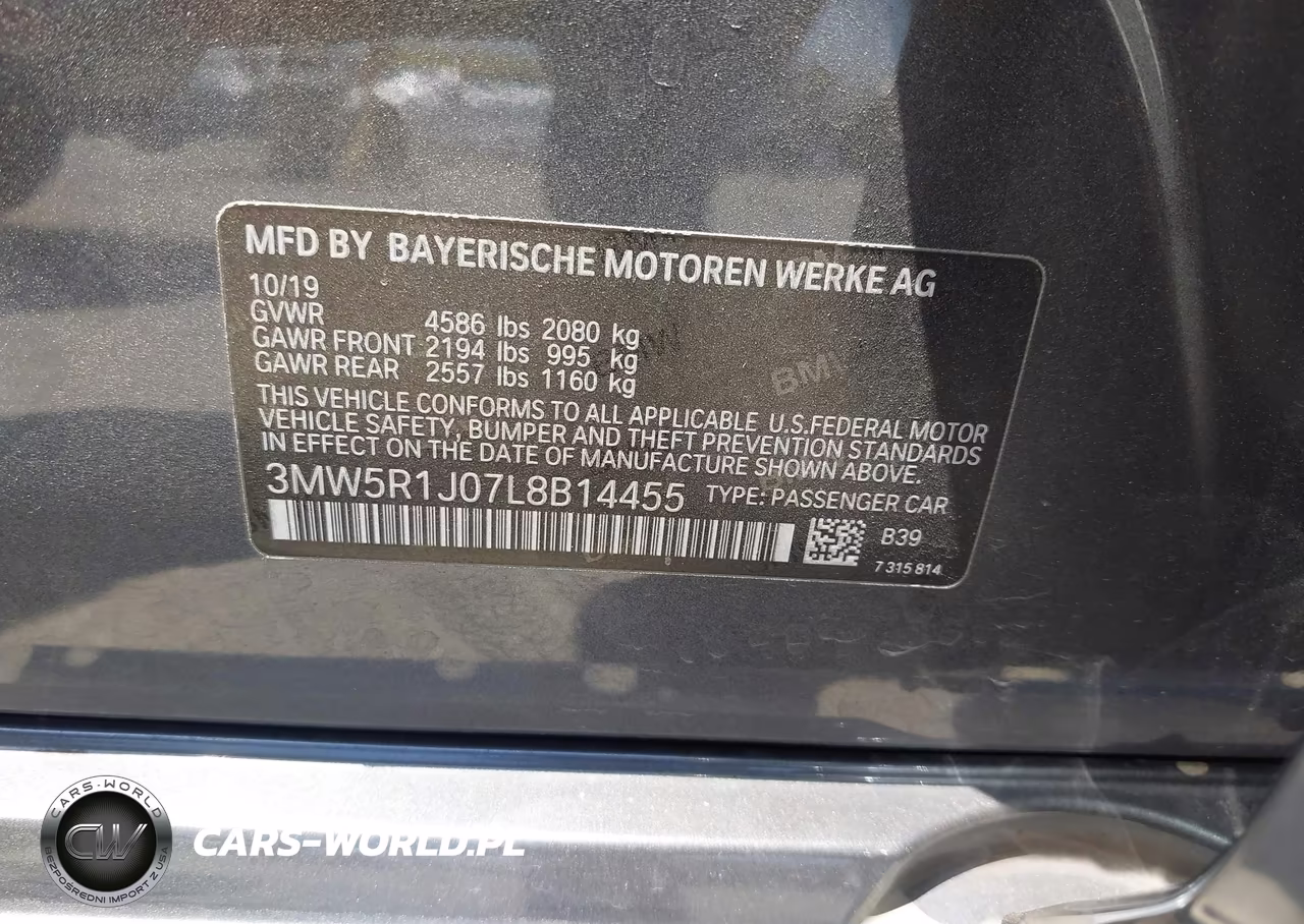 2020 BMW 330I VIN:3MW5R1J07L8B14455 - 9