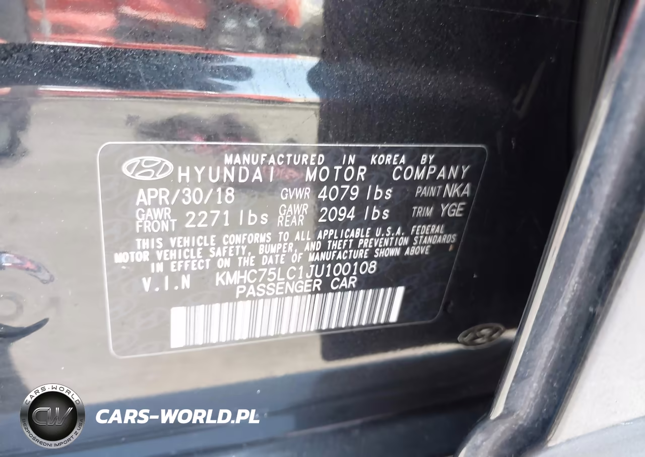 2018 Hyundai Ioniq Hybrid Sel VIN:KMHC75LC1JU100108 - 9