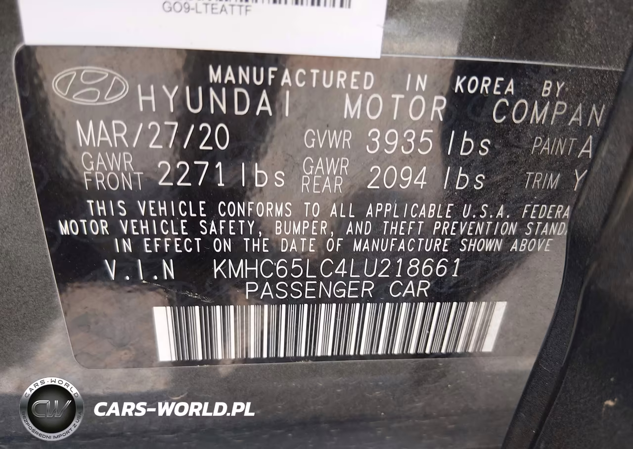 2020 Hyundai Ioniq Hybrid Blue VIN:KMHC65LC4LU218661 - 9