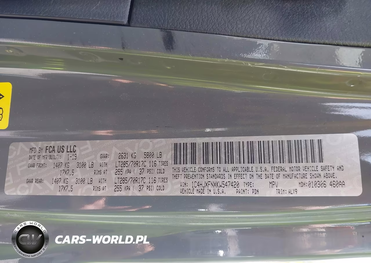2019 Jeep Wrangler Unlimited Rubicon 4X4 VIN:1C4HJXFNXKW547420 - 9