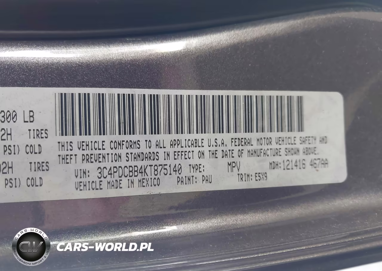 2019 Dodge Journey Se VIN:3C4PDCBB4KT875140 - 9