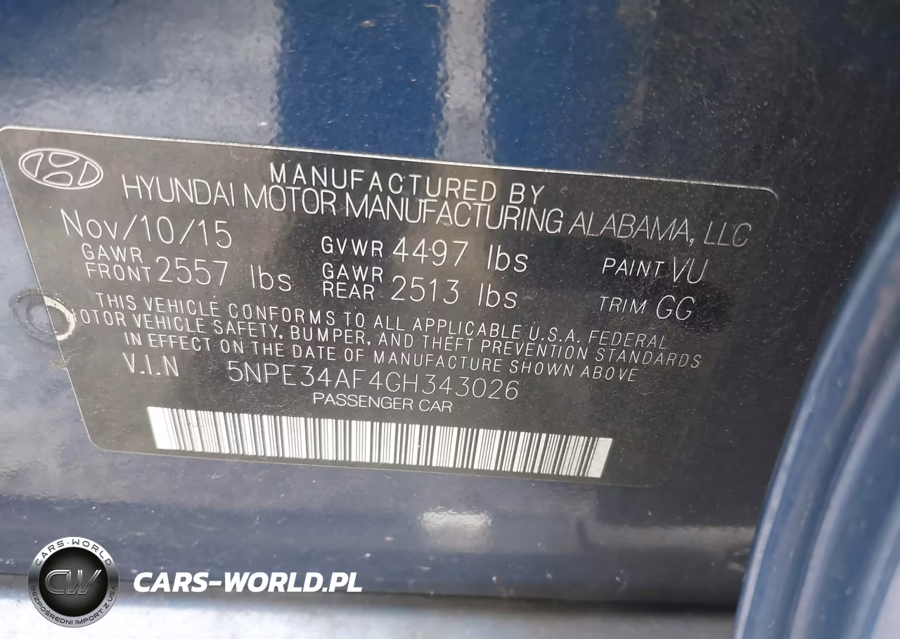 2016 Hyundai Sonata Sport VIN:5NPE34AF4GH343026 - 17