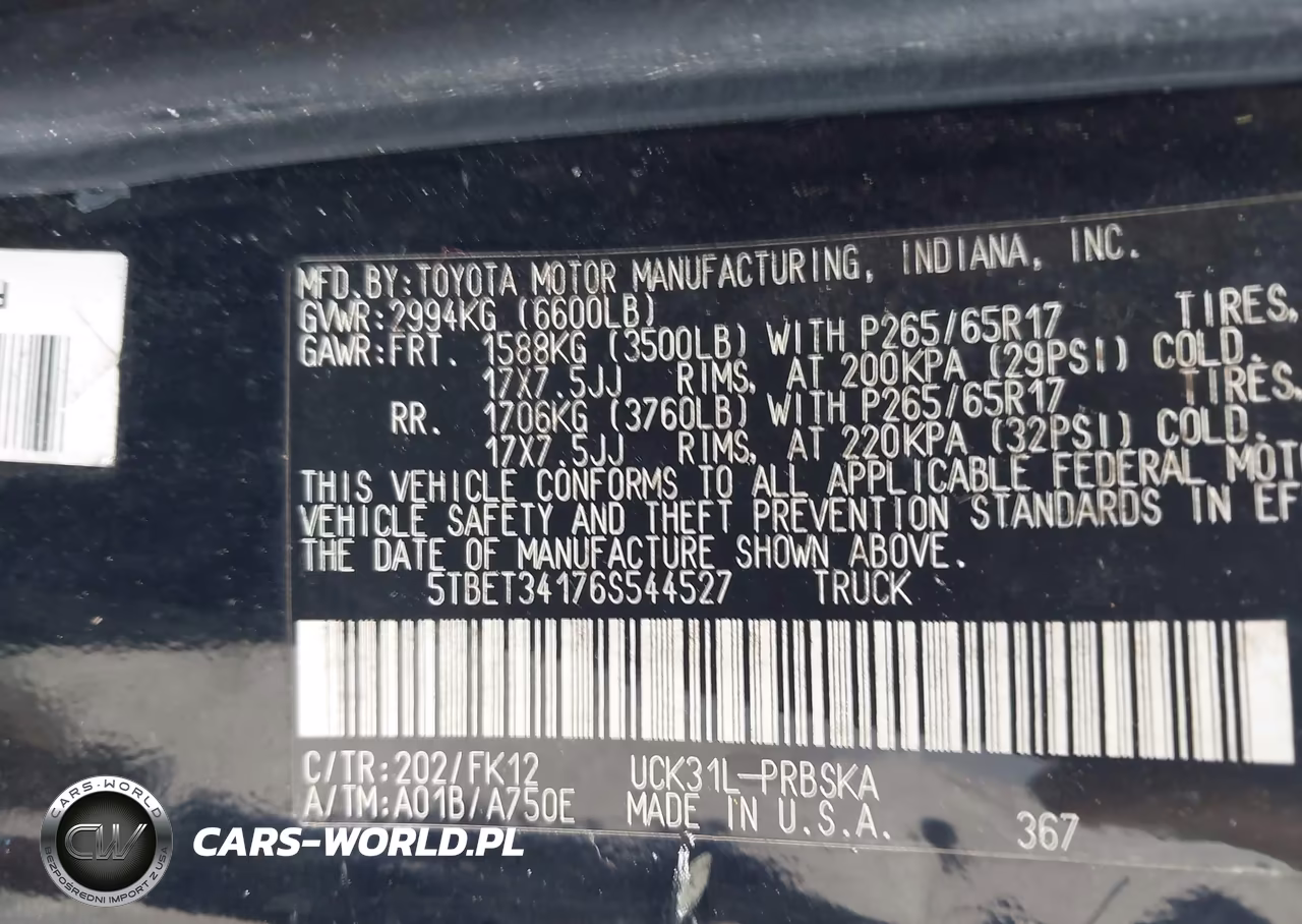 2006 Toyota Tundra Sr5 V8 VIN:5TBET34176S544527 - 9