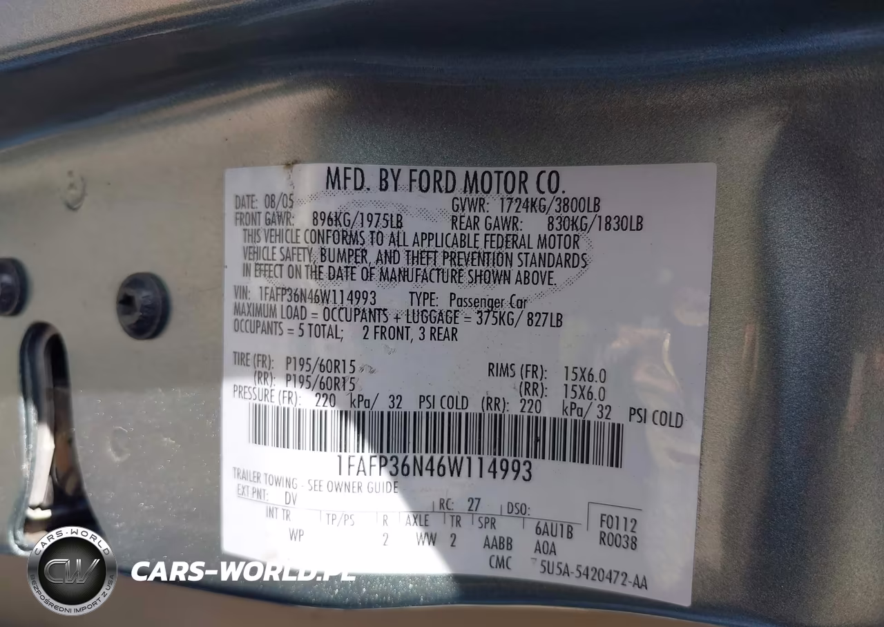 2006 Ford Focus Zxw VIN:1FAFP36N46W114993 - 9