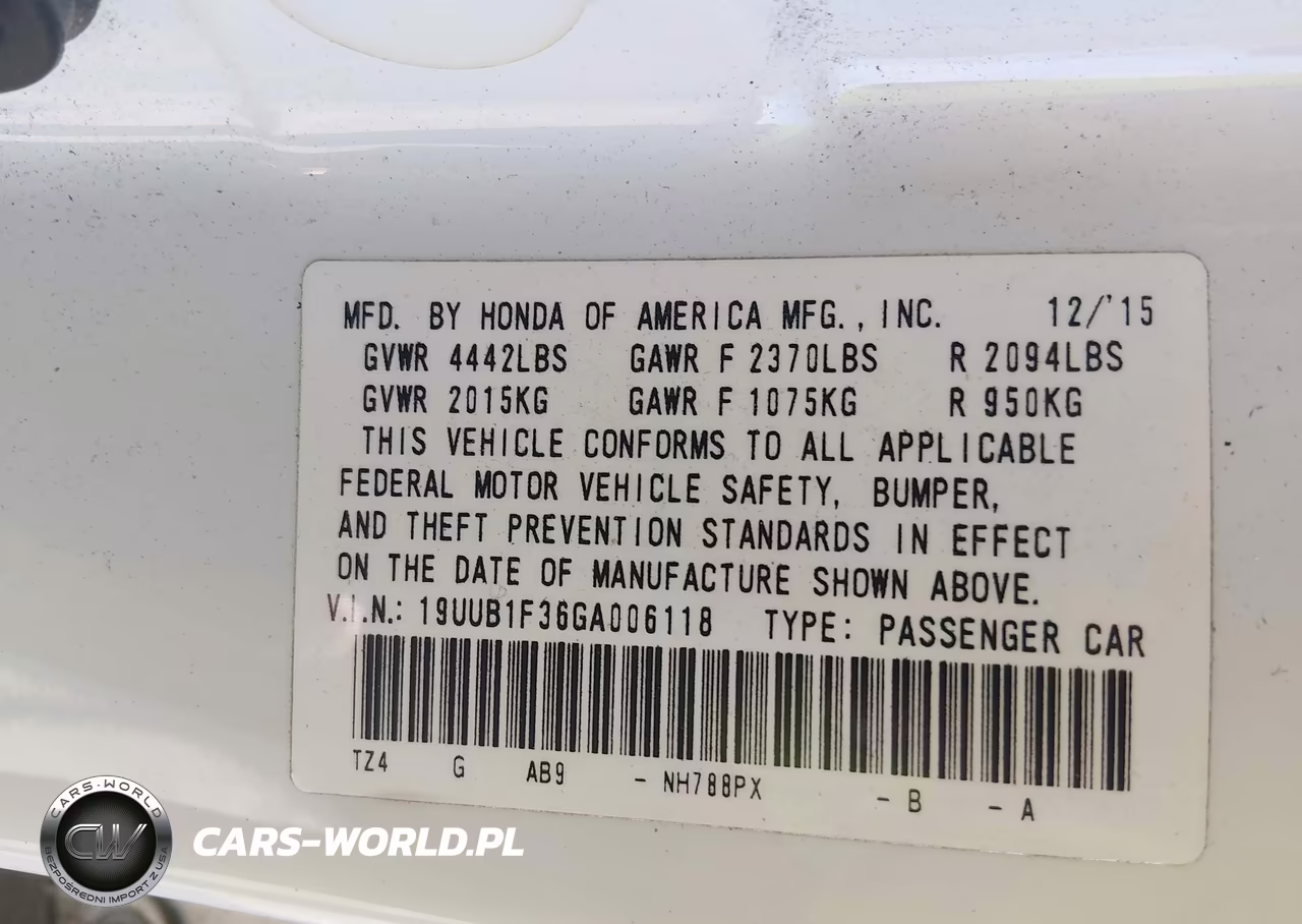 2016 Acura Tlx VIN:19UUB1F36GA006118 - 9