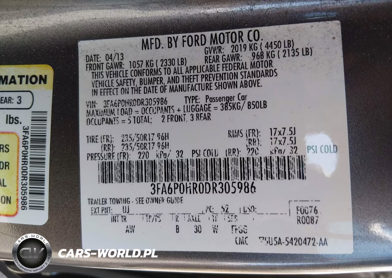 2013 Ford Fusion Se VIN:3FA6P0HR0DR305986 - 9