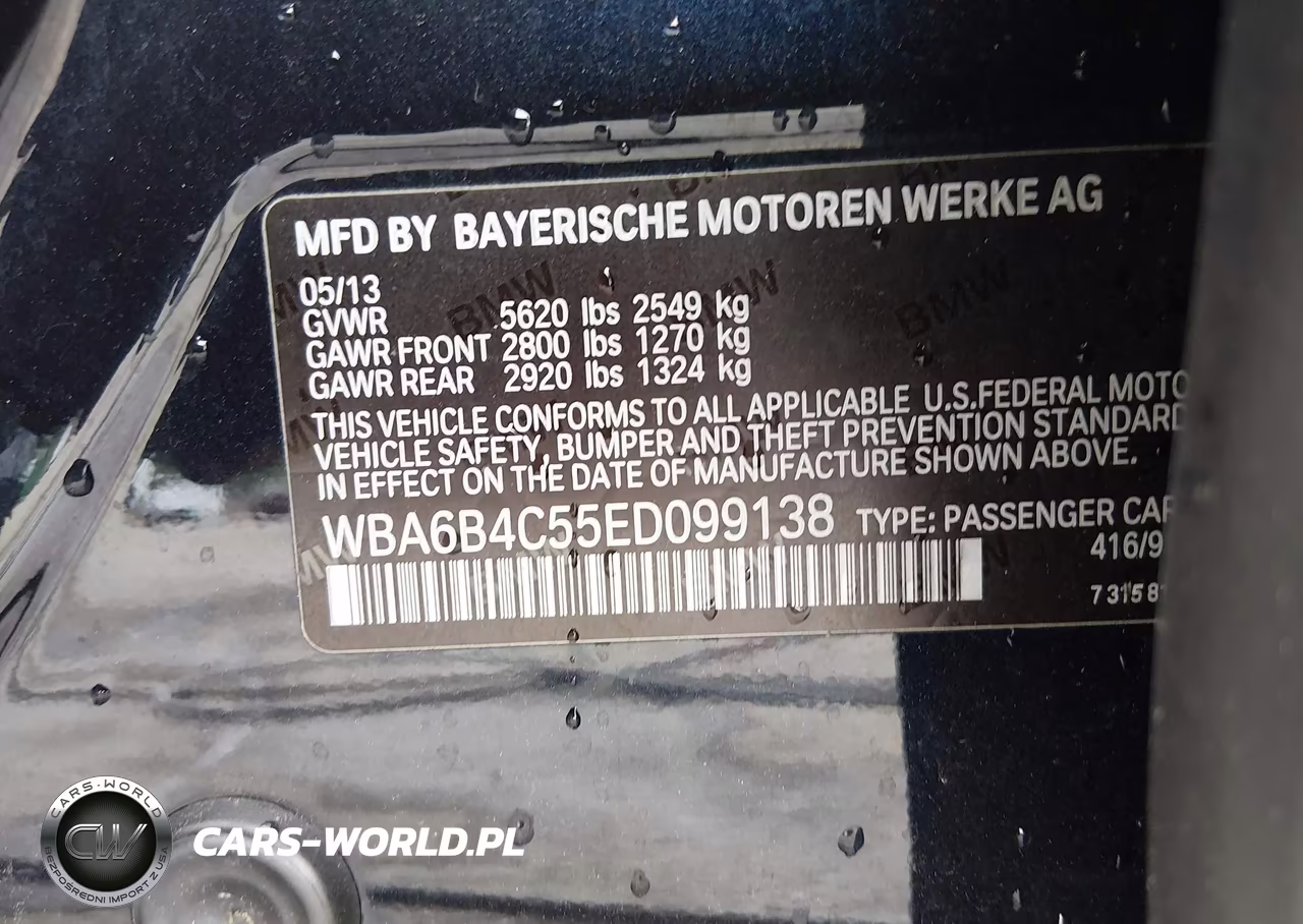 2014 BMW 650I Gran Coupe xDrive VIN:WBA6B4C55ED099138 - 9