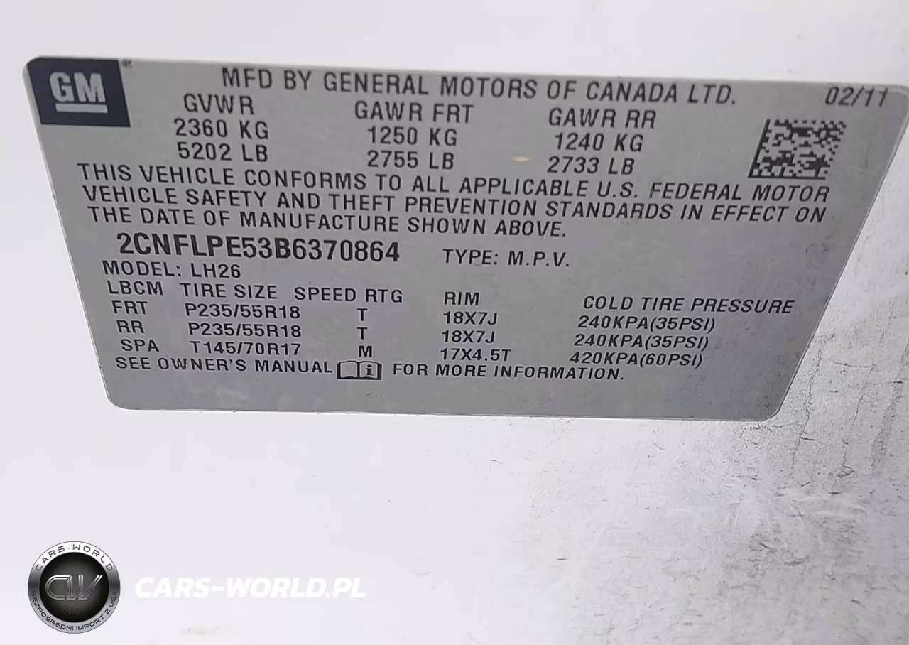 2011 Chevrolet Equinox Lt W-2Lt VIN:2CNFLPE53B6370864 - 9