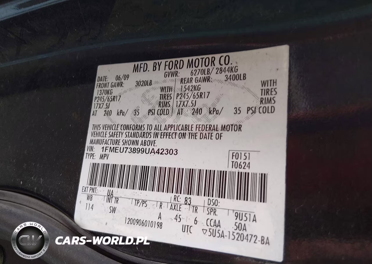 2009 Ford Explorer Xlt VIN:1FMEU73899UA42303 - 9