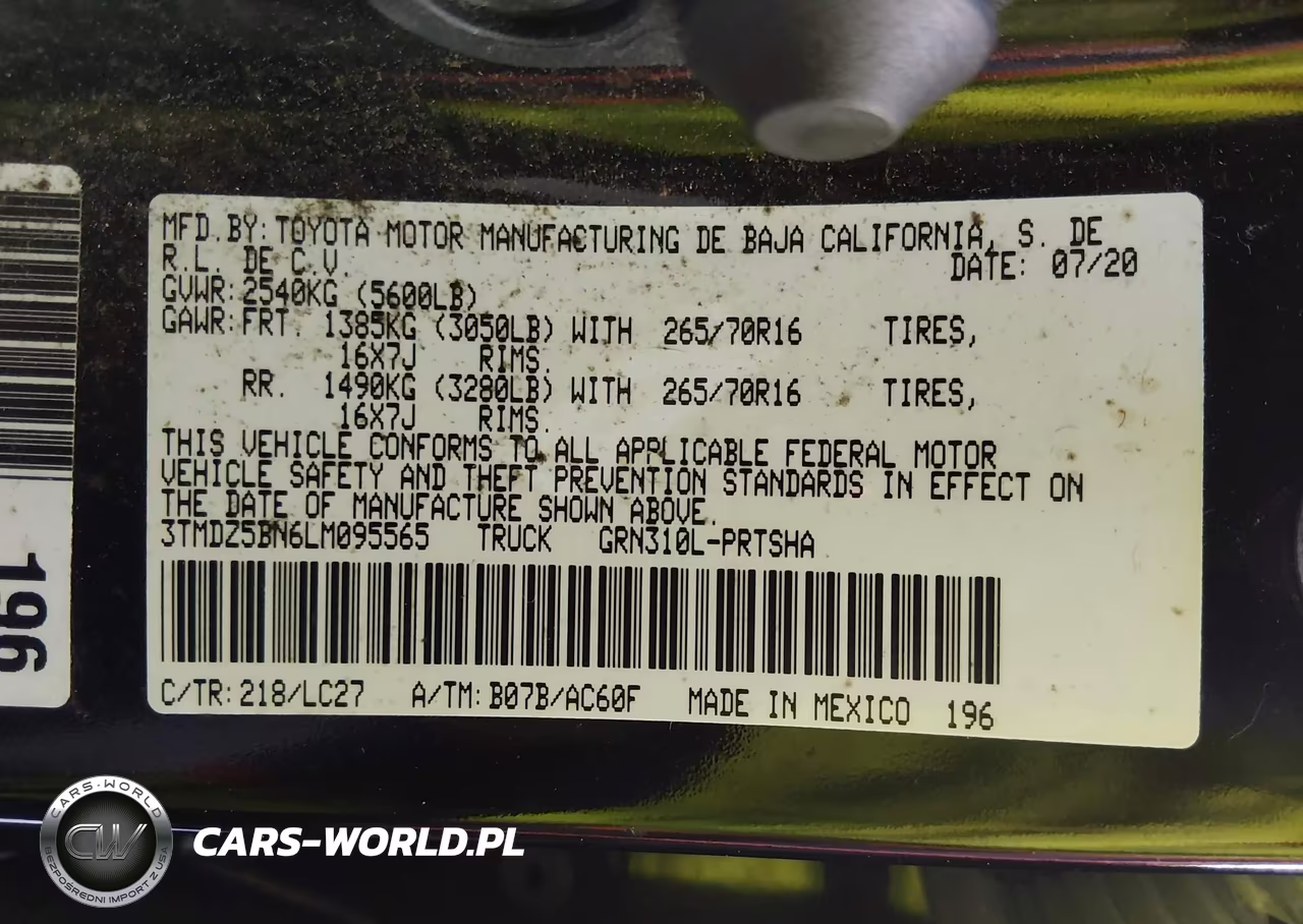 2020 Toyota Tacoma Trd Off-Road VIN:3TMDZ5BN6LM095565 - 9