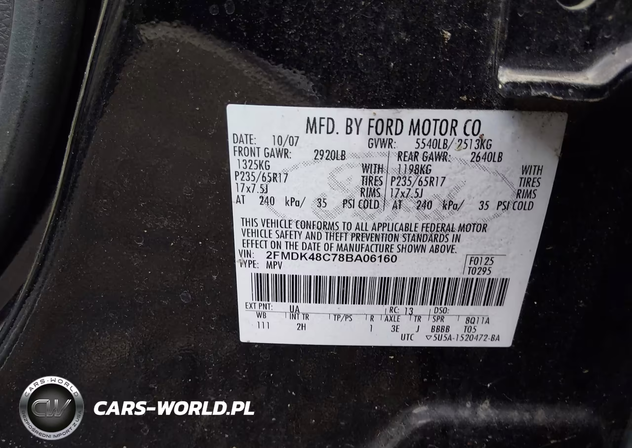 2008 Ford Edge Sel VIN:2FMDK48C78BA06160 - 9